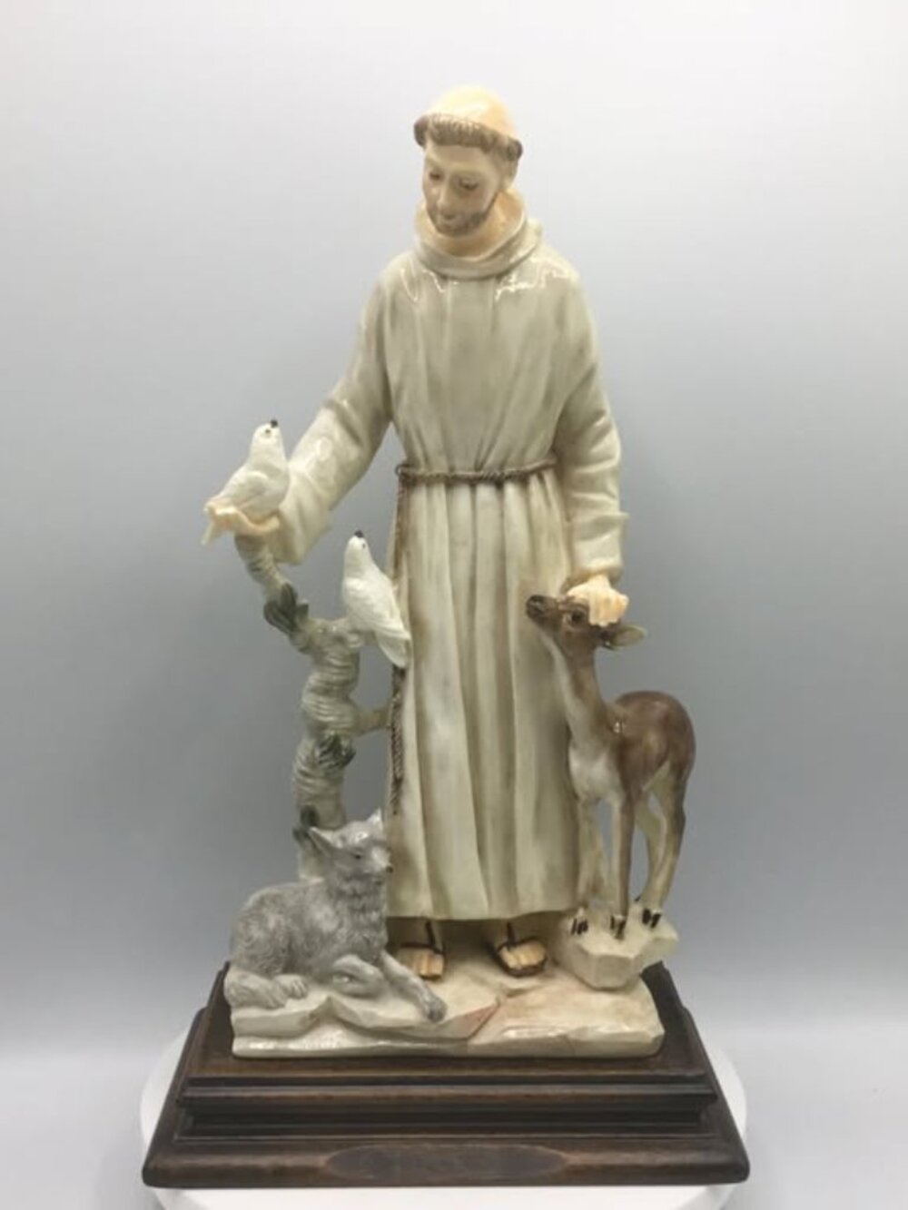 Vintage G. Ruggeri Italian St. Fransis of Assisi statue